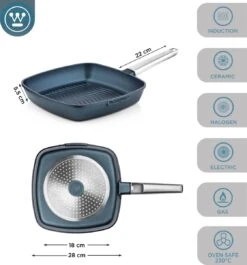 Westinghouse Performance Series - Grillpan Inductie 28cm - Luxe Grillpan - Blauw - Steakpan - Geschikt Voor Alle Warmtebronnen Inclusief Inductie En Ovenbestendig 12 Westinghouse Performance Series - Grillpan Inductie 28cm - Luxe Grillpan - Blauw - Steakpan - Geschikt Voor Alle Warmtebronnen Inclusief Inductie En Ovenbestendig -Pot Promotiewinkel 1120x1200 14