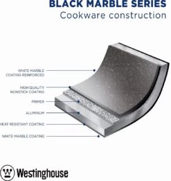 Westinghouse Koekenpan - Ø 30 Cm - Zwart Marmer - Geschikt Voor Alle Warmtebronnen Inclusief Inductie -Pot Promotiewinkel 1134x1200 6
