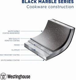 Westinghouse Grillpan - Ø 28 Cm - Zwart Marmer - Geschikt Voor Alle Warmtebronnen Inclusief Inductie - Steakpan Met Antiaanbaklaag- Aluminium -Pot Promotiewinkel 1138x1200 5