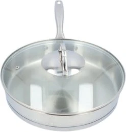 4goodz Dubbelwandige RVS Hapjespan Met Deksel 28 Cm - Zilver -Pot Promotiewinkel 1148x1200