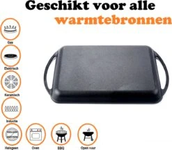 Kicinn Grillplaat - Gietijzer - Geëmailleerd - Incl. Accessoires - Ø 33 X 21.8 Cm (LxB) -Pot Promotiewinkel 1200x1045