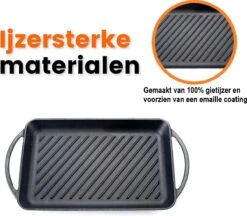 Kicinn Grillplaat - Gietijzer - Geëmailleerd - Incl. Accessoires - Ø 33 X 21.8 Cm (LxB) -Pot Promotiewinkel 1200x1050 2