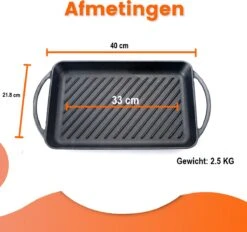 Kicinn Grillplaat - Gietijzer - Geëmailleerd - Incl. Accessoires - Ø 33 X 21.8 Cm (LxB) -Pot Promotiewinkel 1200x1127 1