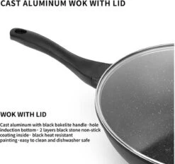 Royal Swiss WK30 - Wokpan - Ø 30 Cm - Marmeren Coating - Inductie - Met Glazen Deksel - PFAS-vrijs - Zwart -Pot Promotiewinkel 1200x1129 1