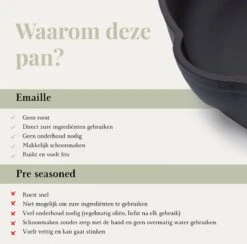 Belluci - Ø26cm - Koekenpan - Skillet + Deksel Geëmailleerde Gietijzeren Pan Voor BBQ En Inductie Incl. Accessoires - Hapjespan - Braadpan -Pot Promotiewinkel 1200x1187 3