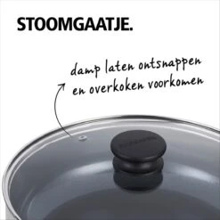 BRABANTIA INDU+ Hapjespan - Keramische Antiaanbaklaag - Met Deksel - Ø 28 Cm - Inductie - Pfas Vrij -Pot Promotiewinkel 1200x1200 1026