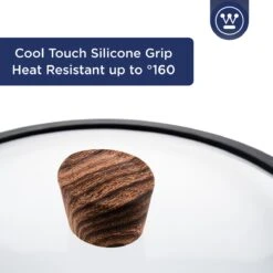 Westinghouse Hapjespan Inductie - Ø 28 Cm - Zwart Marmer Wood - Speciale Editie - Met Deksel - Geschikt Voor Alle Warmtebronnen -Pot Promotiewinkel 1200x1200 1029