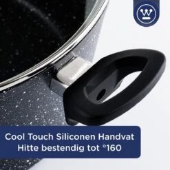 Westinghouse Hapjespan Inductie - Ø 28 Cm - Zwart Marmer - Met Deksel -Pot Promotiewinkel 1200x1200 1031