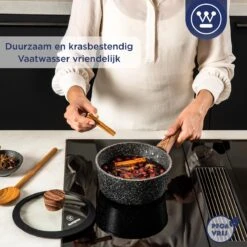 Westinghouse Steelpan Inductie - Ø 20 Cm - Zwart Marmer - Speciale Editie -Pot Promotiewinkel 1200x1200 1353