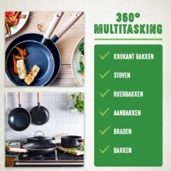 GreenChef Vintage Steelpan 16cm/1.6L - Zwart - Inductie - PFAS-vrij -Pot Promotiewinkel 1200x1200 1357