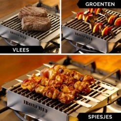 IRONCHEF Lavastenen Grill - Geschikt Voor Gasfornuis - Barbecue - BBQ - Grillplaat - Grilplaat - Bakplaat - Grillpan -Pot Promotiewinkel 1200x1200 1387