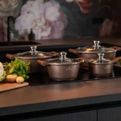 Herenthal Inductie Pannenset- Luxe 10-delige Koekenpannenset - Voor Alle Warmtebronnen - Met Glazen Deksels - Koper -Pot Promotiewinkel 1200x1200 42