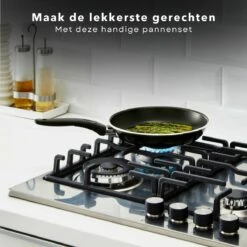 Cheqo® PRO 3-Delige Koekenpannenset - Koekenpan Set - Pannenset - Geperst Aluminium - Geschikt Voor Gas, Elektrisch, Keramisch, Halogeen Koken -Pot Promotiewinkel 1200x1200 659