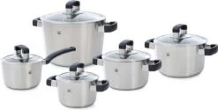 BK Conical Cool Pannenset - 5-delig - RVS - Geschikt Voor Alle Warmtebronnen -Pot Promotiewinkel 1200x608 1