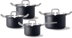 BK Q-linair Master Black Kookpannenset - 4-delig - Veilig Afgietsysteem - Inductie -Pot Promotiewinkel 1200x643