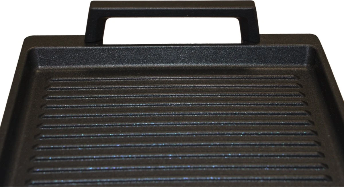 Eurolux Grillplaat Met Grepen - 41 X 24 X 2.5 Cm - Zwart - Aluminium - Geschikt Voor Alle Warmtebronnen 5 Eurolux Grillplaat Met Grepen - 41 X 24 X 2.5 Cm - Zwart - Aluminium - Geschikt Voor Alle Warmtebronnen - Afbeelding 5