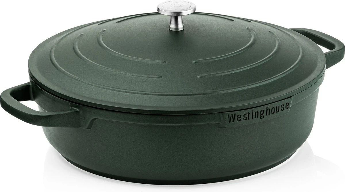 Westinghouse Performance Series - Hapjespan Inductie Met Deksel - 28cm Sauteerpan - Oven Geschikt - Groen