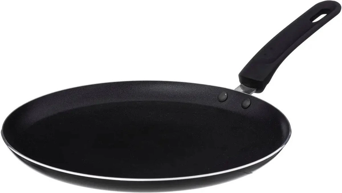 Zwarte Crêpe Pan 26 Centimeter Aluminium Inductiepan - Zwarte Pannenkoekenpan - Pan Met Steel 1 Zwarte Crêpe Pan 26 Centimeter Aluminium Inductiepan - Zwarte Pannenkoekenpan - Pan Met Steel