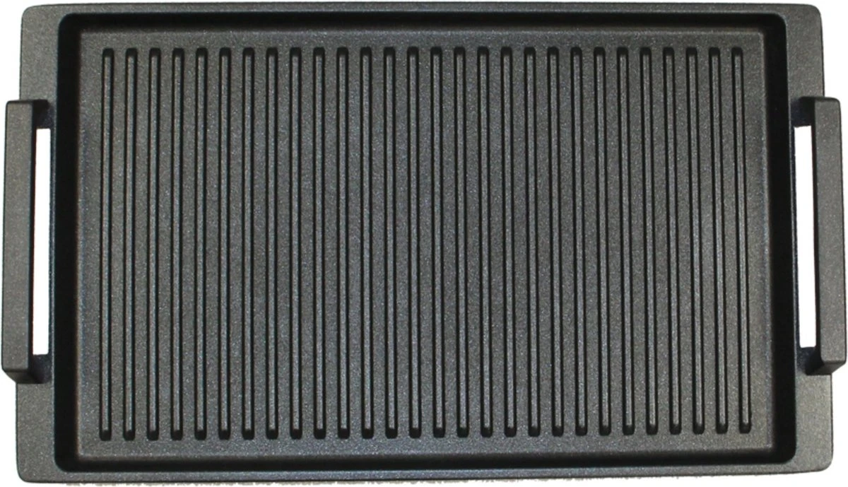 Eurolux Grillplaat Met Grepen - 41 X 24 X 2.5 Cm - Zwart - Aluminium - Geschikt Voor Alle Warmtebronnen 4 Eurolux Grillplaat Met Grepen - 41 X 24 X 2.5 Cm - Zwart - Aluminium - Geschikt Voor Alle Warmtebronnen - Afbeelding 4