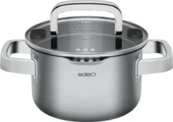 Sola Pannenset Juvia - 4 Delig - Ø 16,16,18,20 Cm - Zilver - RVS - Sandwichbodem -Pot Promotiewinkel 1200x845