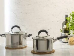 Sola Pannenset Venice - 4 Delig - Ø 16,16,18,20 Cm - Zilver - RVS - Sandwichbodem -Pot Promotiewinkel 1200x906 3