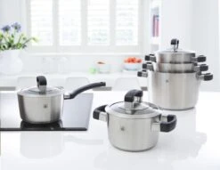 BK Conical Cool Glas Pannenset - 5-delig - Glazen Deksels - Geschikt Voor Alle Warmtebronnen -Pot Promotiewinkel 1200x928