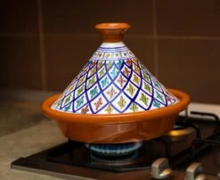 CRAFLAIR ~ Tajine ~ Ø 30 Cm ~ Geschikt Voor Inductie - Adapter ~ Handgemaakt ~ Geglazuurd Keramiek -Pot Promotiewinkel 1200x982 7