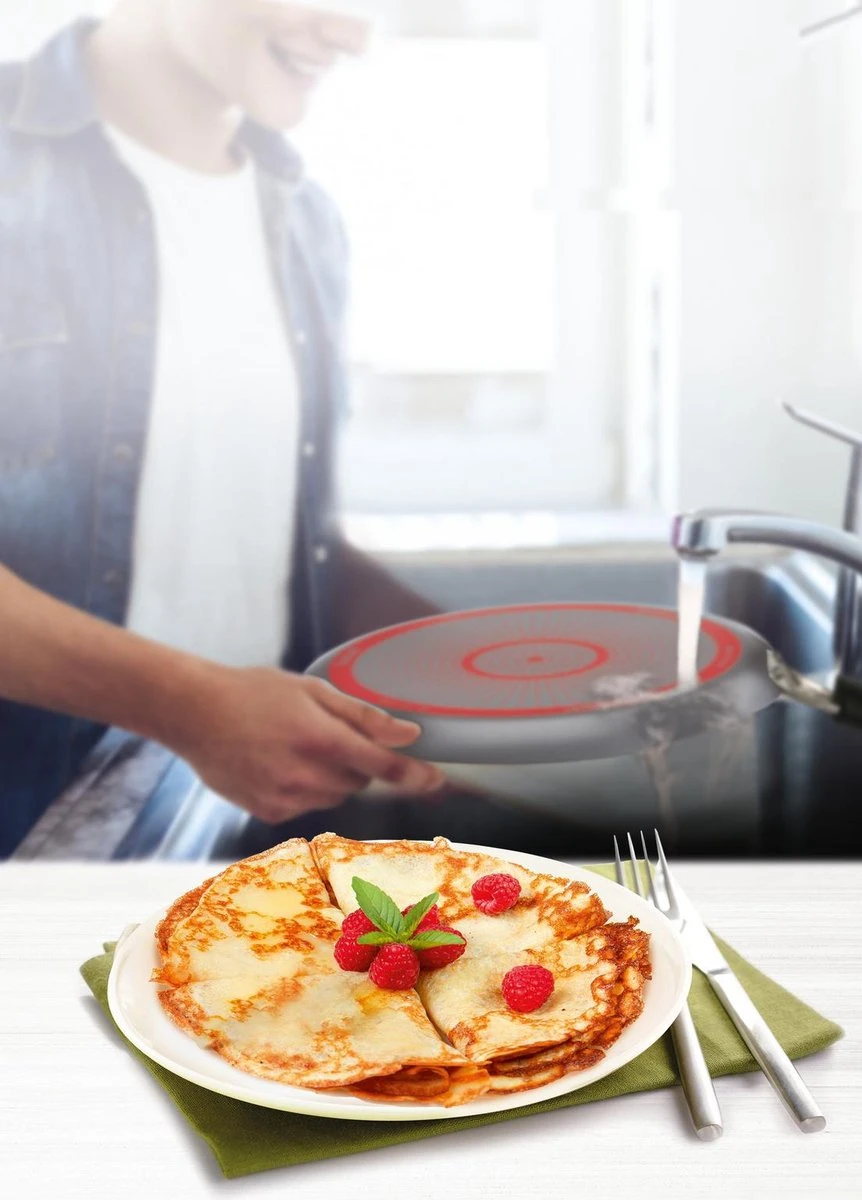 Tefal Simply Clean Pannenkoekpan 25 Cm - Let Op! Niet Geschikt Voor INDUCTIE! 4 Tefal Simply Clean Pannenkoekpan 25 Cm - Let Op! Niet Geschikt Voor INDUCTIE! - Afbeelding 4